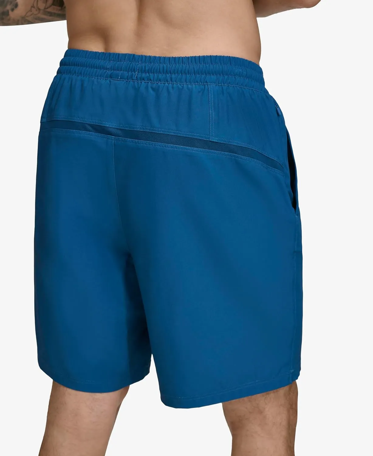 DKNY Men's Stretch Quick Dry Volley UPF 40  Protection Swim Trunk