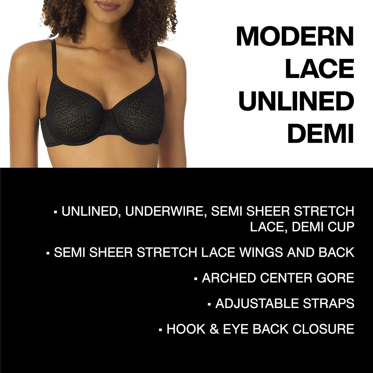 DKNY Modern Lace Unlined Demi Bra
