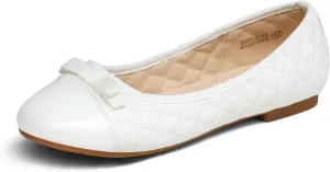 DREAM PAIRS Girls Dress Shoes Flower Girl Slip-on Bow Ballet Flats for Wedding, Party, School (Little Kid/Big Kid)