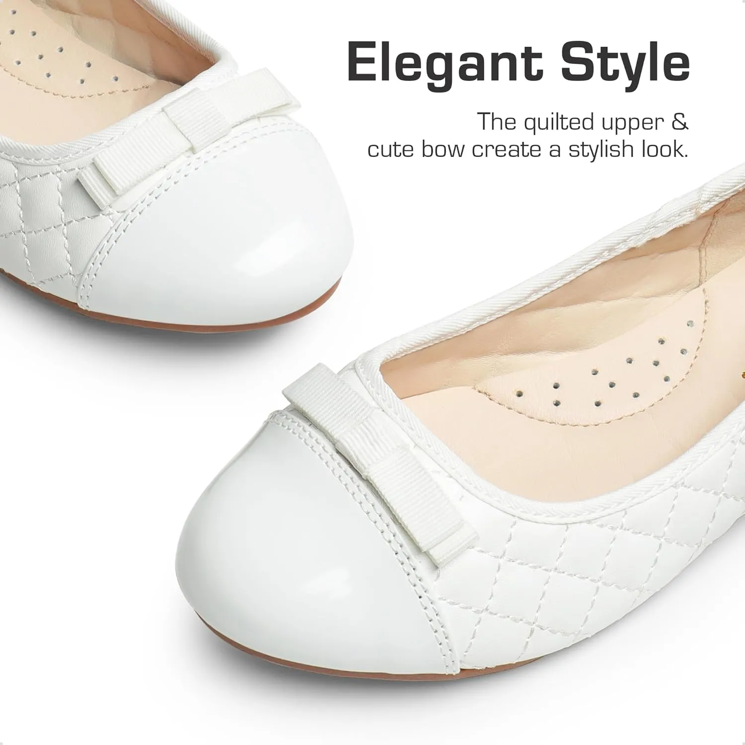 DREAM PAIRS Girls Dress Shoes Flower Girl Slip-on Bow Ballet Flats for Wedding, Party, School (Little Kid/Big Kid)