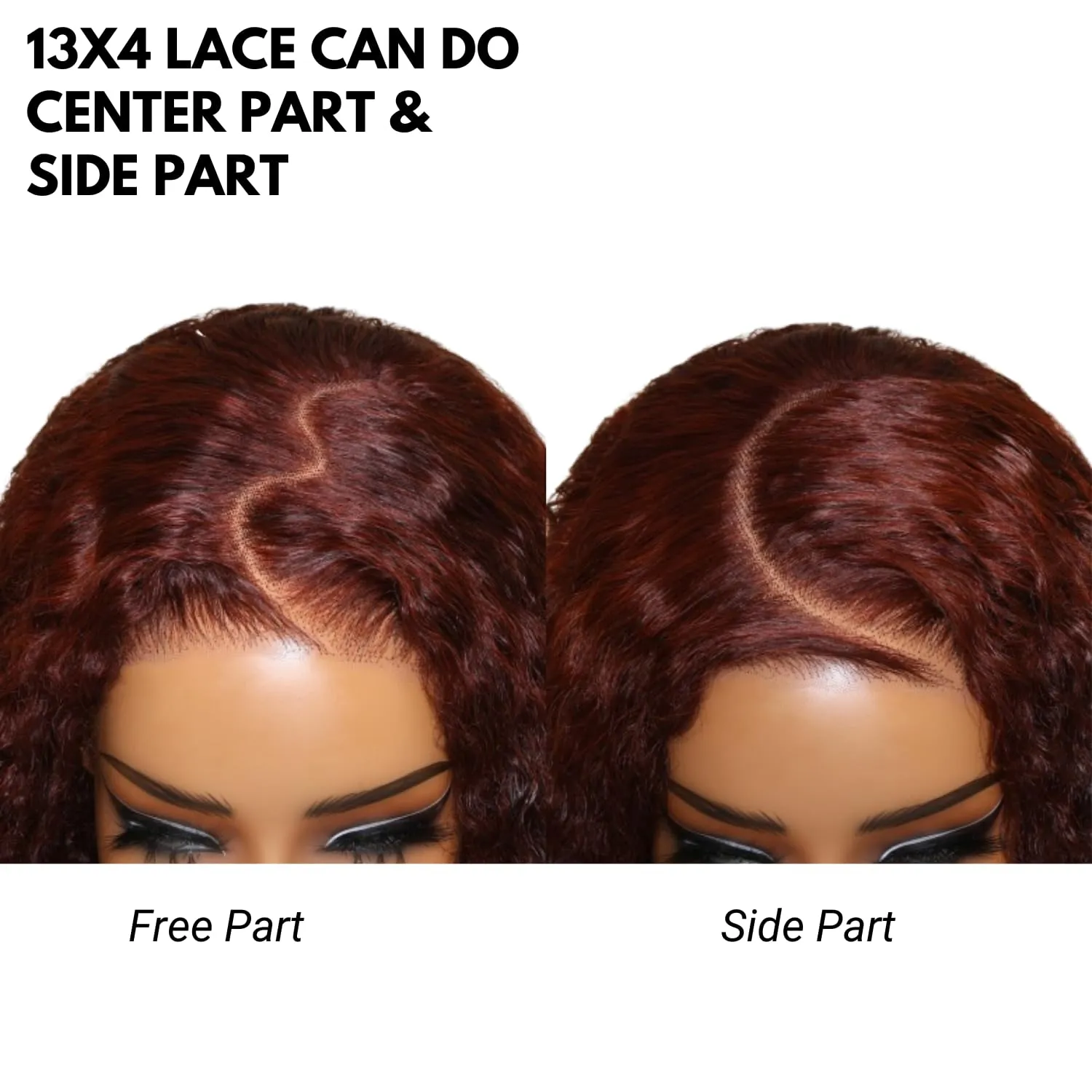 DULOVE Reddish Brown Deep Wave Lace Front Wigs Human Hair Pre Plucked with Baby Hair Glueless 13x4 Hd Transparent Lace Front Wigs Human Hair Auburn Wig 200 Density 26inch