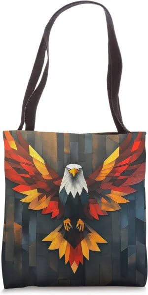 Eagle Wingspan Mirrored Geometric Tote Bag