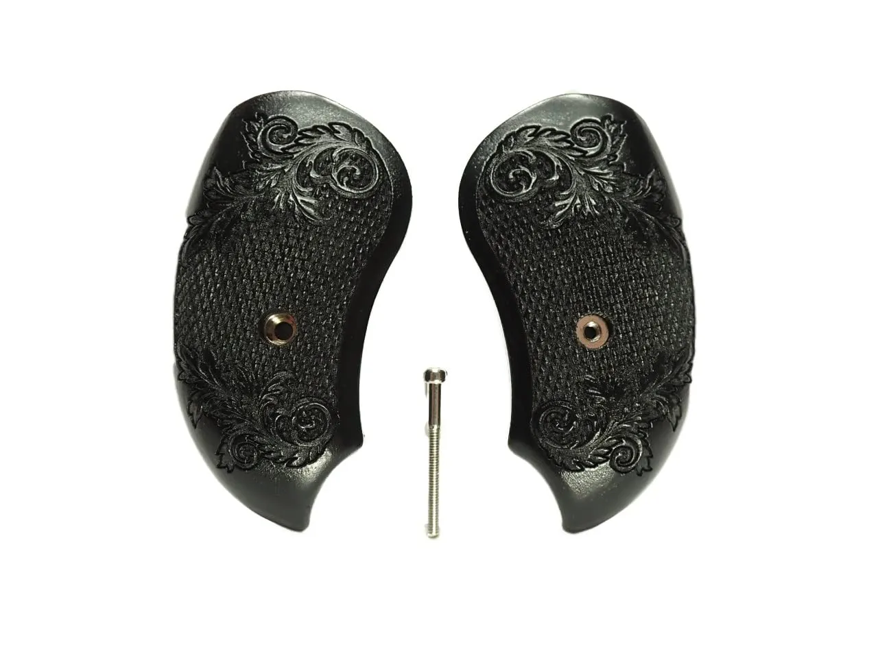 Ebony Floral Checkered Bond Arms Derringer Grips
