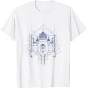 Echoes of Edifices: Geometric Pathways Explored T-Shirt