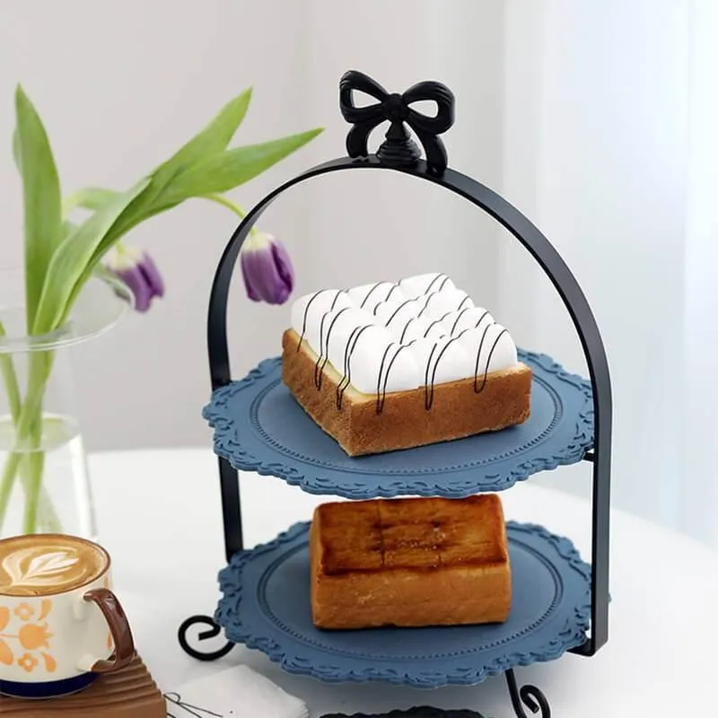 Elegant Multi-Tier Cake Stand - Bowknot Dessert Display