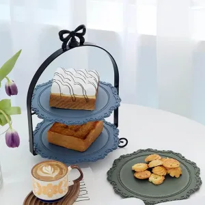 Elegant Multi-Tier Cake Stand - Bowknot Dessert Display