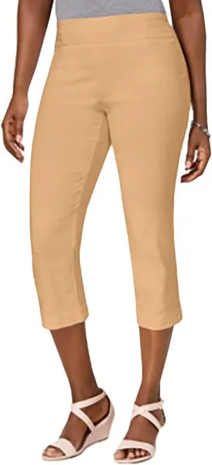 Embellished Pull On Capri Pants Nougat 2XL