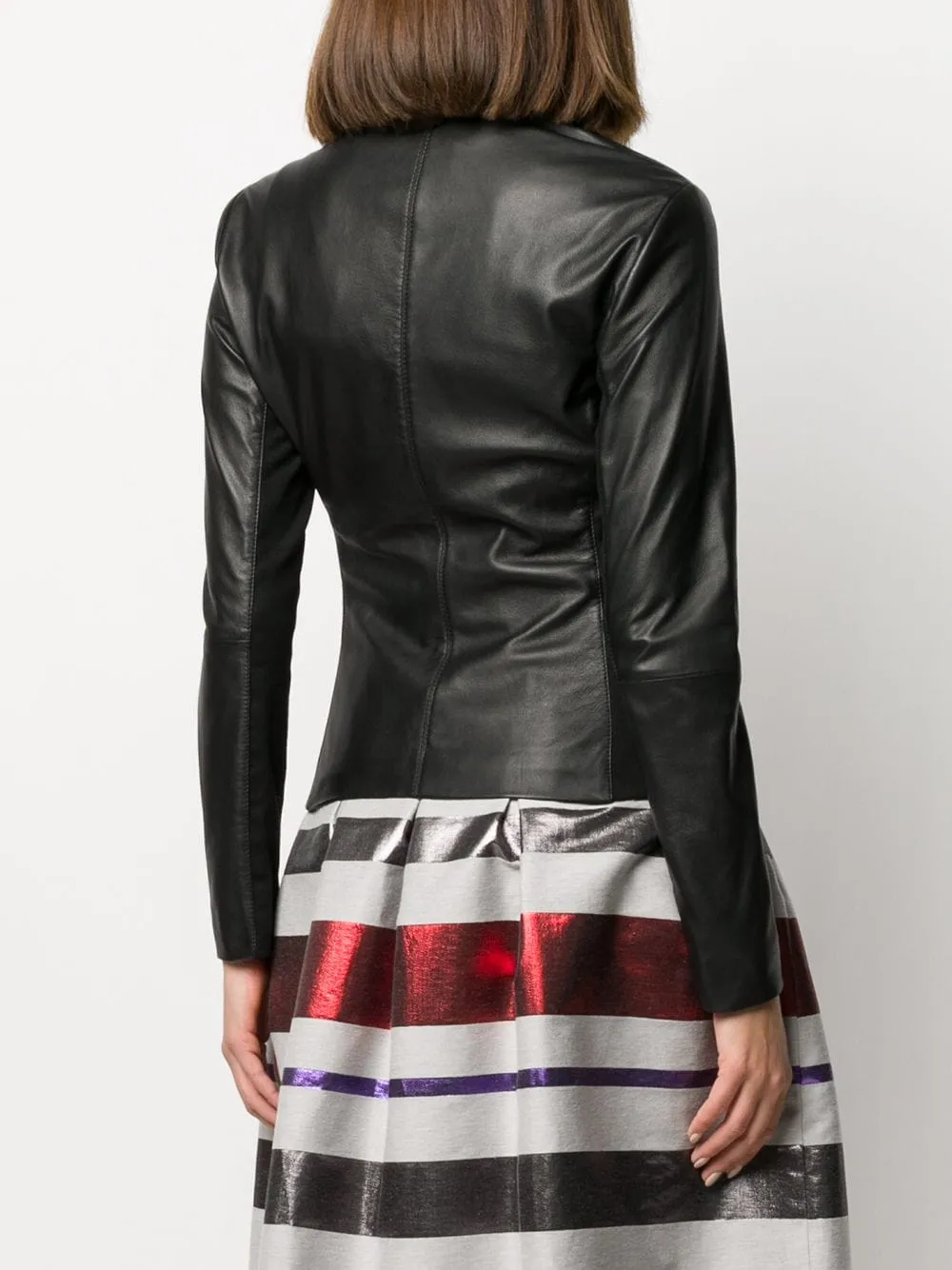 Emporio Armani Black Leather Biker Jacket