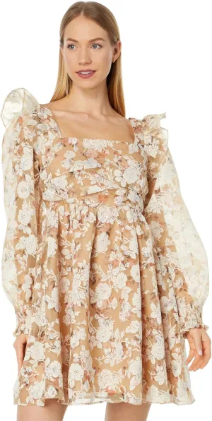 En Saison Chaumont Mini Dress Peach XS
