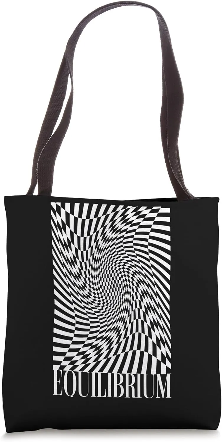Equilibrium wavy checkered pattern Tote Bag