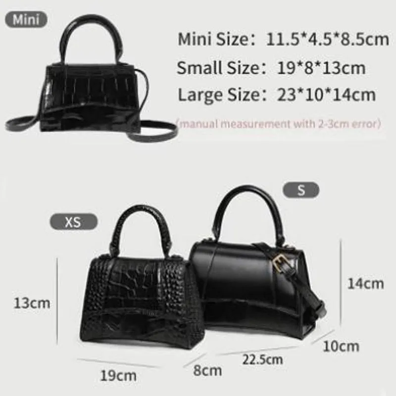 ESMEE - Handbag Crocodile Embossed Black