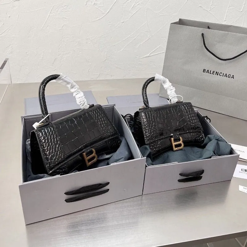 ESMEE - Handbag Crocodile Embossed Black