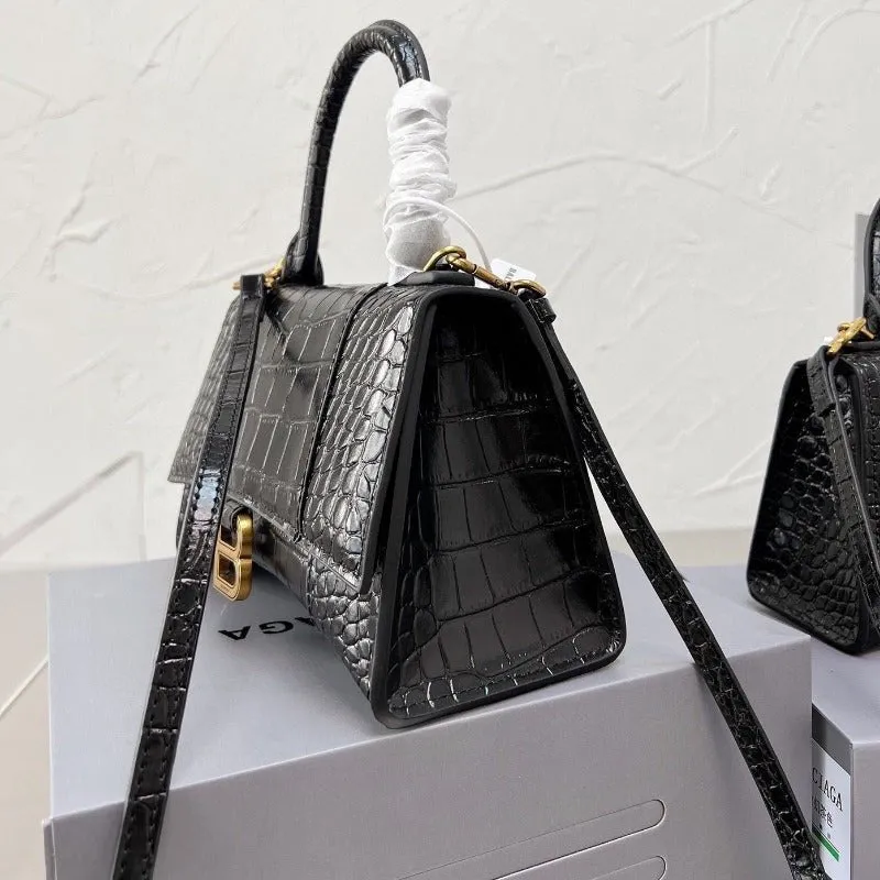 ESMEE - Handbag Crocodile Embossed Black