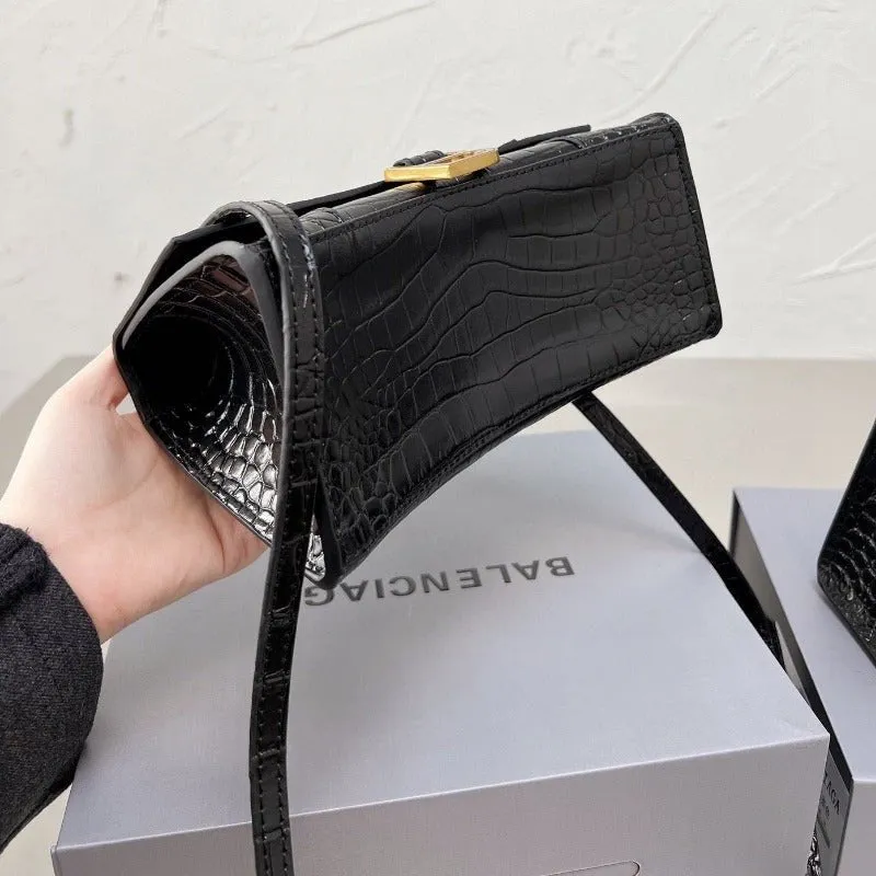 ESMEE - Handbag Crocodile Embossed Black