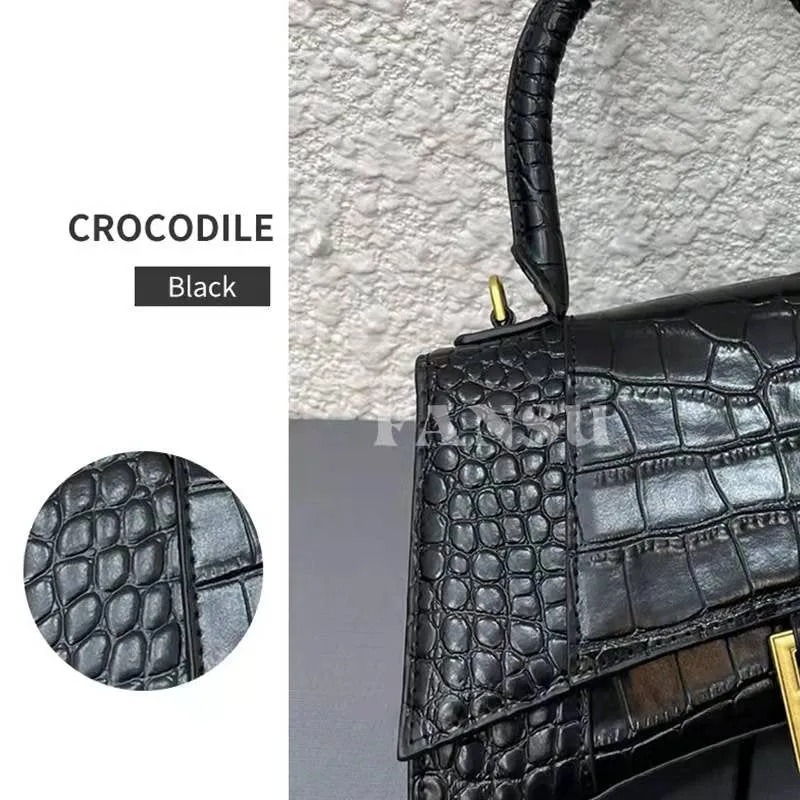 ESMEE - Handbag Crocodile Embossed Black