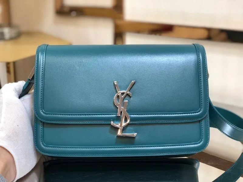 ESMEE - Solferino Medium Leather Bag Turquoise
