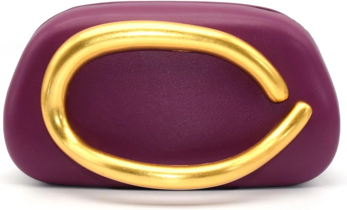 Evening Clutch Purse for Women, PU Leather Purse Evening Handbags Metal Chain Shoulder Bag, Crossbody Bag