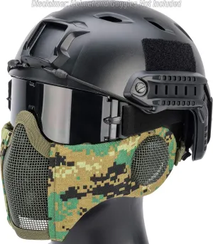 Evike Airsoft - Matrix Carbon Striker Mesh Face Pro w/Integrated Mesh Ear Protection (Color: AOR2)