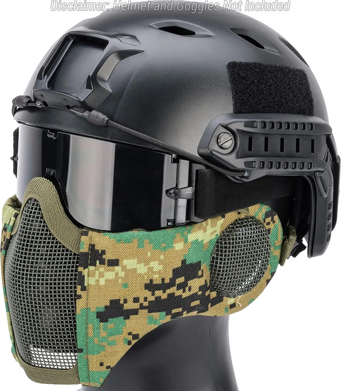 Evike Airsoft - Matrix Carbon Striker Mesh Face Pro w/Integrated Mesh Ear Protection (Color: AOR2)