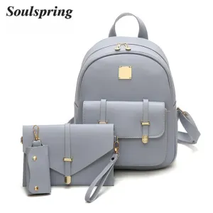 Fashion Composite Leather Backpack for Women