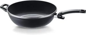 Fissler Ceratal Comfort Ceramic 12.6 Inch Non-Stick Wok, Orbit Black, Made without PFAS