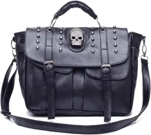 Fivelove Women Top Handle Shoulder Bag Personality Rivet Satchel Tote Middle Size Handbag Purse Bag