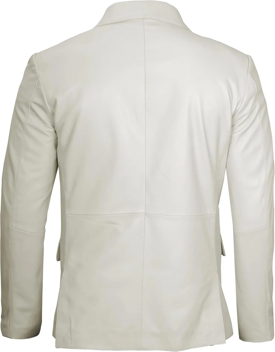 fjackets Leather Blazer for Men - Black & Brown Real Lambskin Casual Men's Leather Jacket Coats