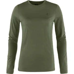 Fjallraven Abisko Wool 女長袖羊毛排汗衣 月桂綠 84102-625