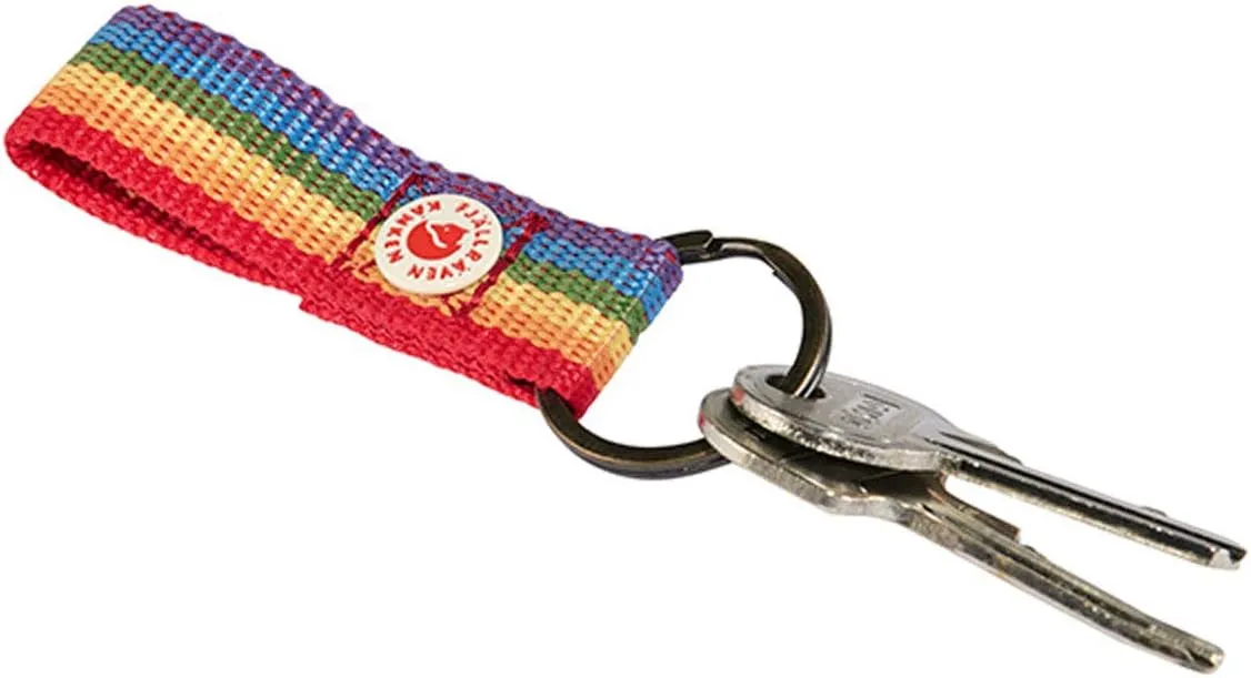 Fjallraven, Kanken Key Ring for Everyday Carry, Rainbow Pattern