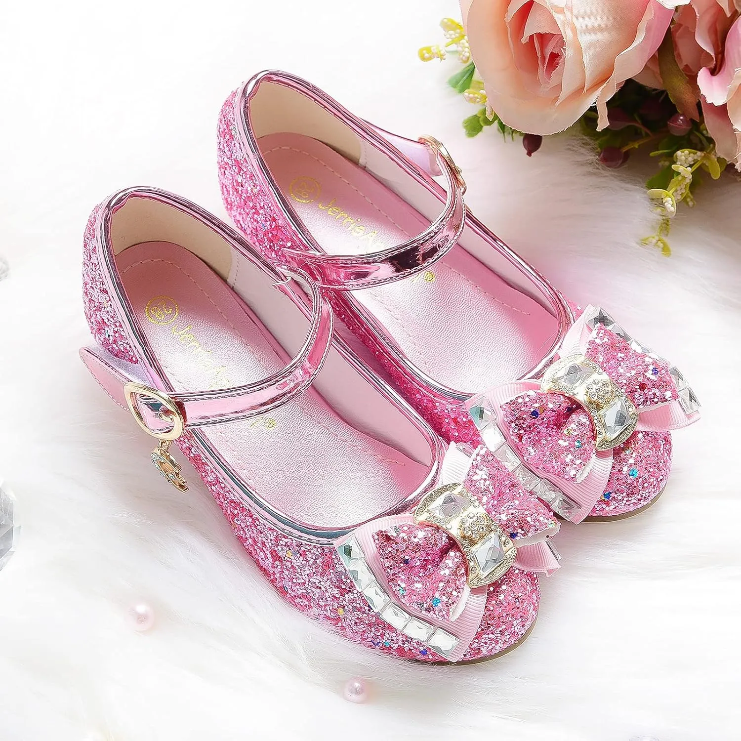 Flower Girls Princess Costume Party Dress Glitter Shoes Mary Janes