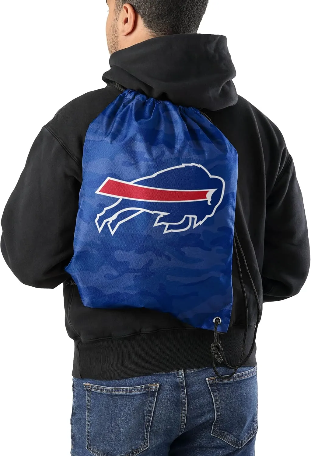 FOCO Buffalo Bills NFL Big Logo Camo Drawstring Backpack