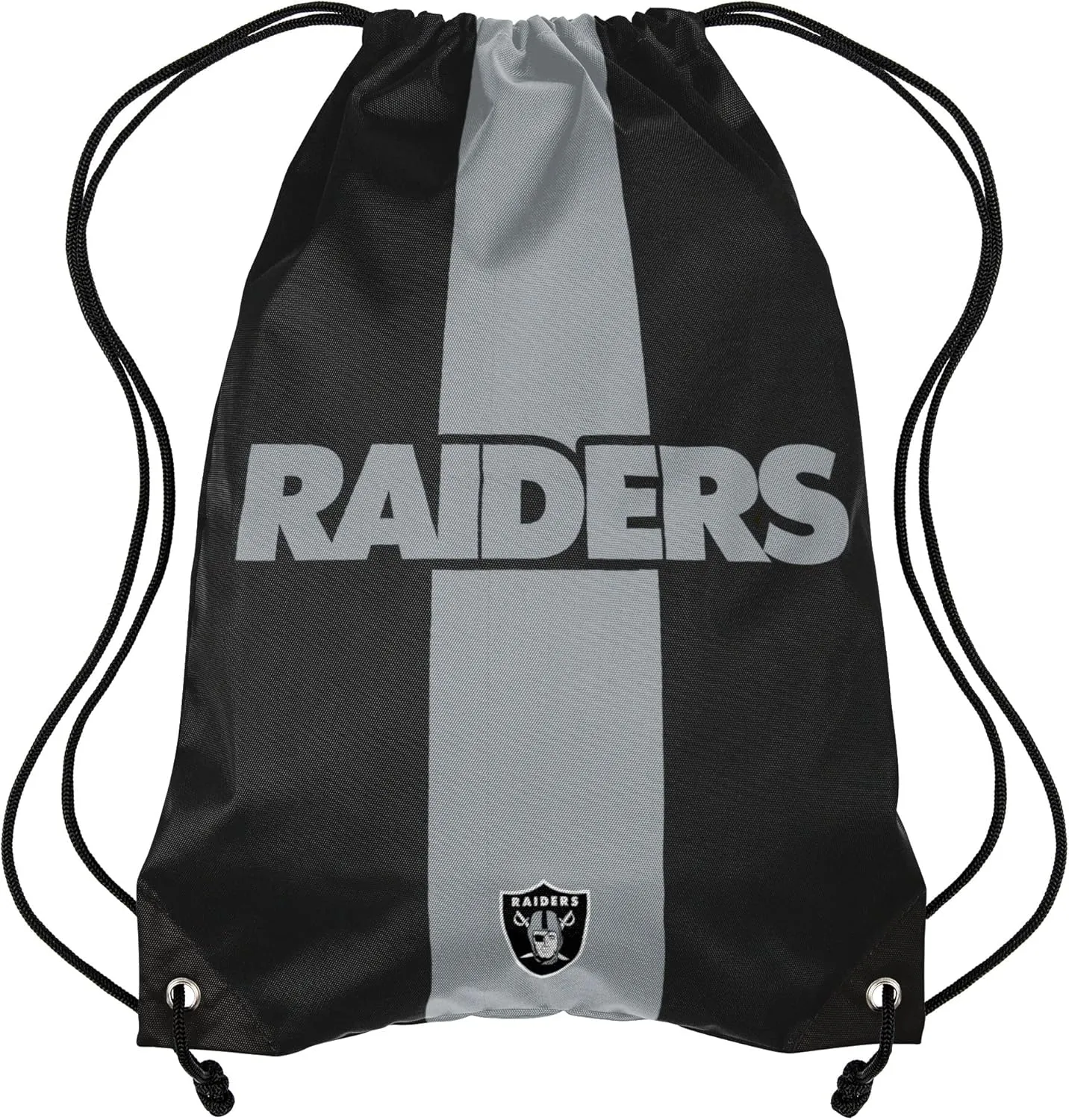 FOCO Las Vegas Raiders NFL Team Stripe Wordmark Drawstring Backpack