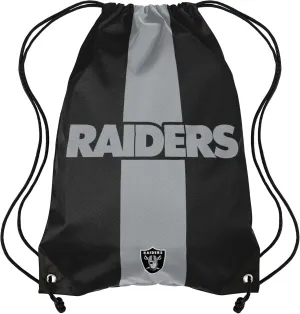 FOCO Las Vegas Raiders NFL Team Stripe Wordmark Drawstring Backpack