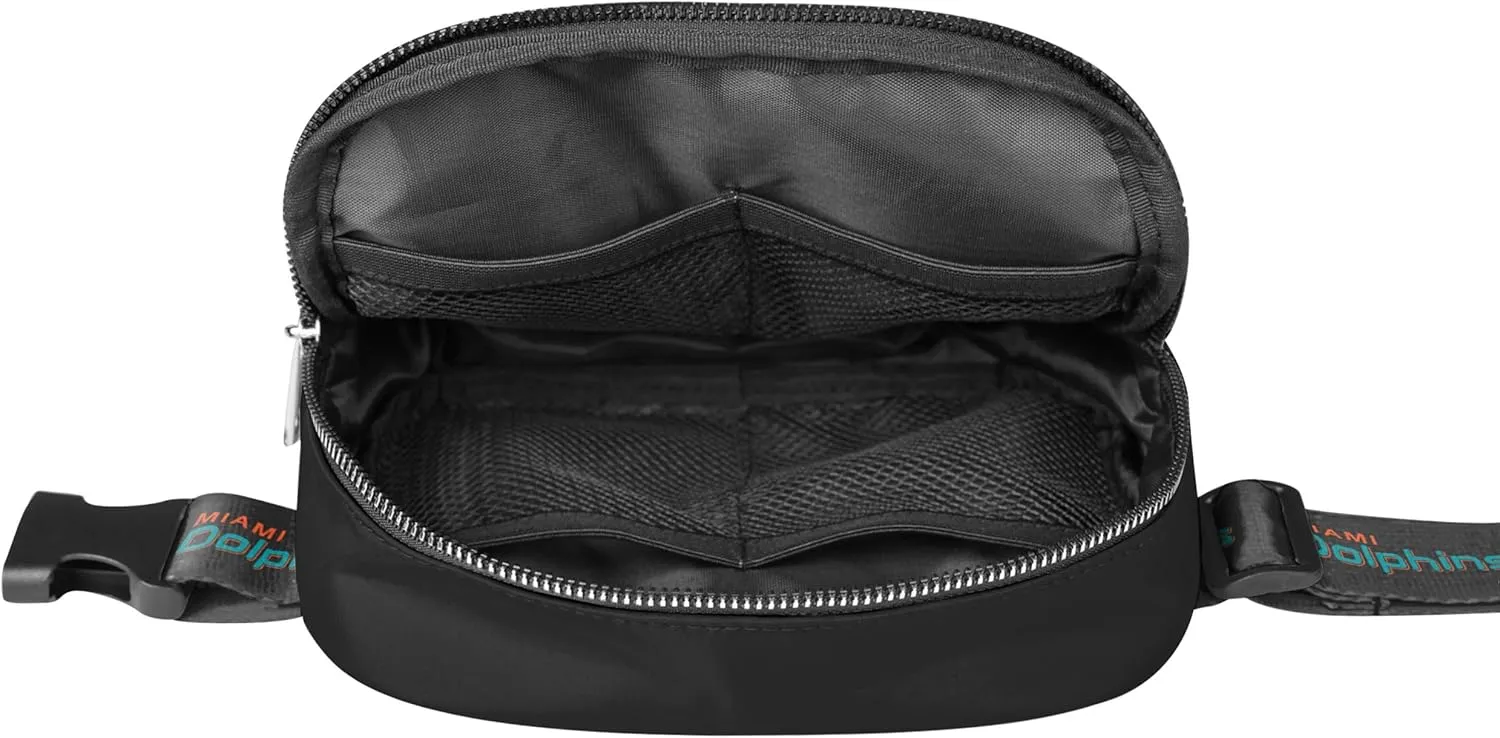 FOCO NFL Large Black Team Wordmark Crossbody Belt Bag Tote Bag Purse