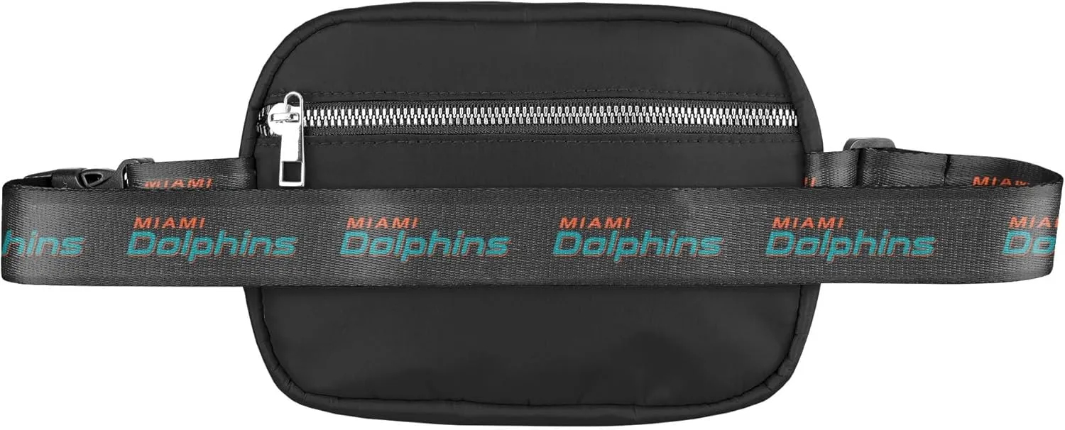 FOCO NFL Large Black Team Wordmark Crossbody Belt Bag Tote Bag Purse