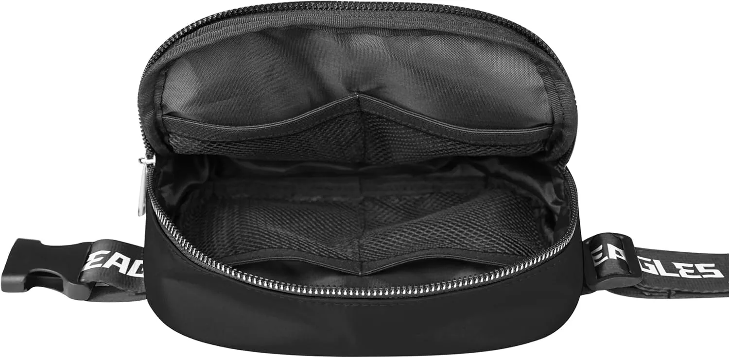 FOCO NFL Large Black Team Wordmark Crossbody Belt Bag Tote Bag Purse