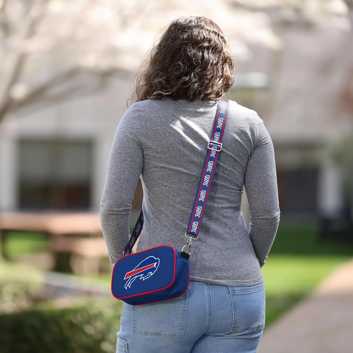 FOCO NFL Team Logo Solid Crossbody Bag