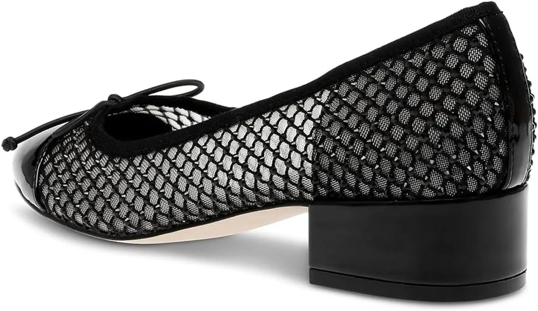 FOWT Women Square Toe Slip On Bowknot Pumps Retro Block Low Heel Moccasins Comfy Daily Casual Shopping Outdoor Street Dress Shoes Size 4-16 US