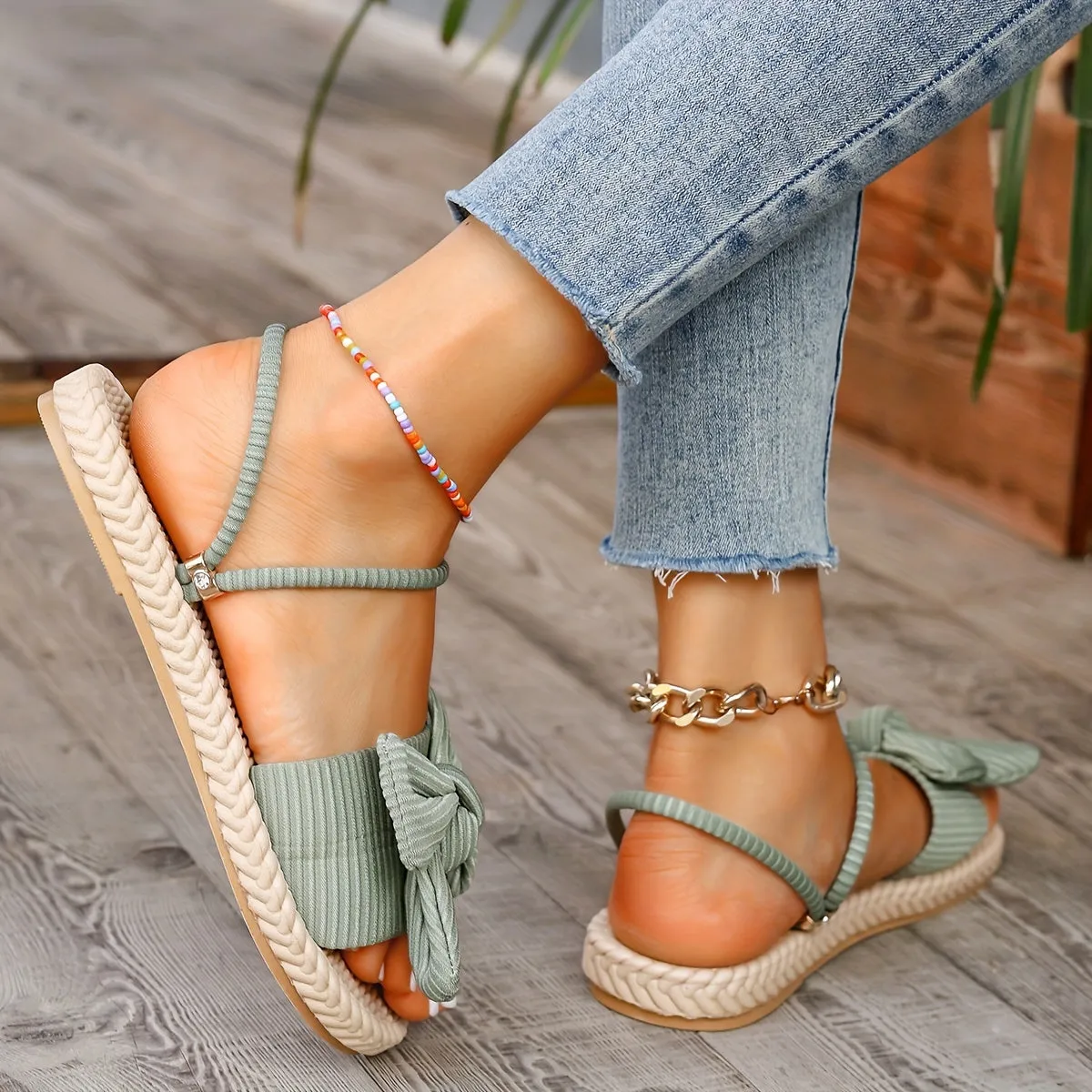 Francesca Bowknot Slide Sandals