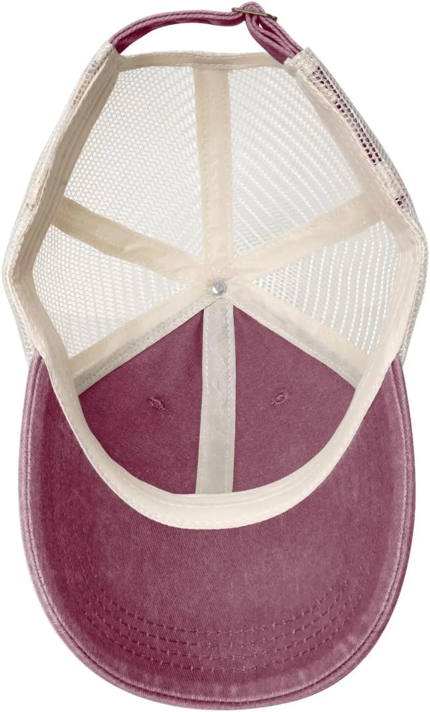 Fresh Cabbage Mesh Trucker Hat Mesh Snapback,Trendy Cowboy Cap for Sports and Headwear