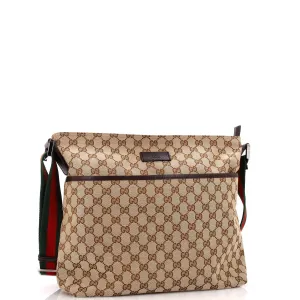 Front Pocket Web Messenger GG Canvas Medium