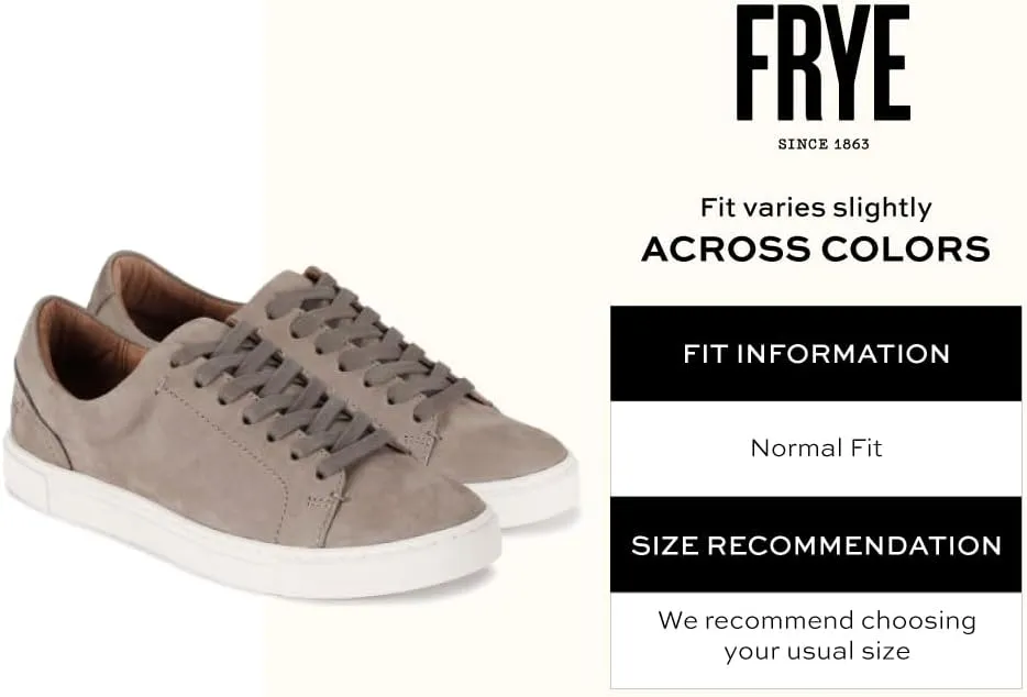 Frye Ivy Low Lace Sneakers for Women Crafted from Soft, Vintage Italian Leather with Removable Molded Footbed, Leather Lining, and Contrast White Rubber Outsoles