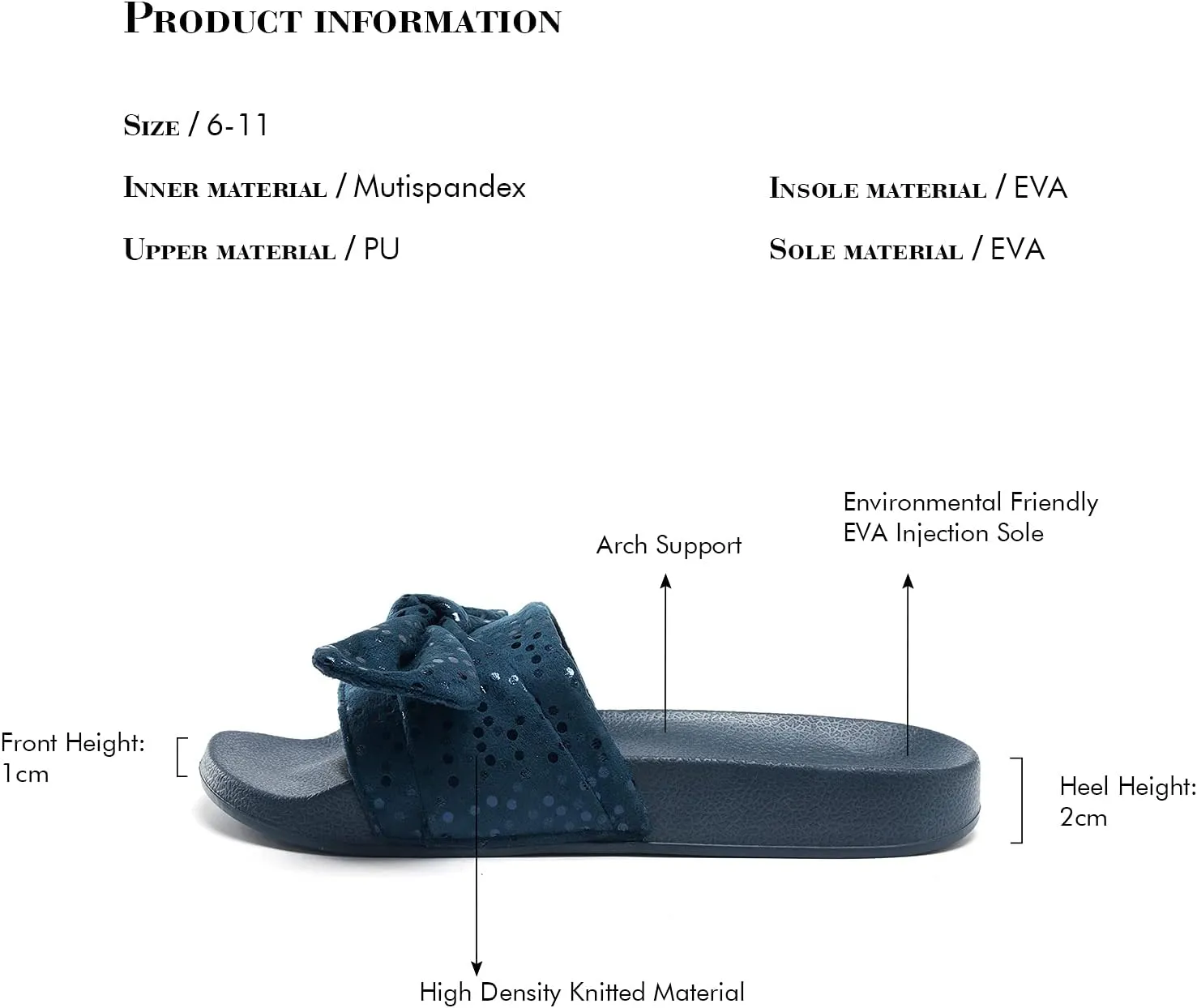 FUNKYMONKEY Women's Slides Sandals Bowknot Beach Casual Comfort Slippers