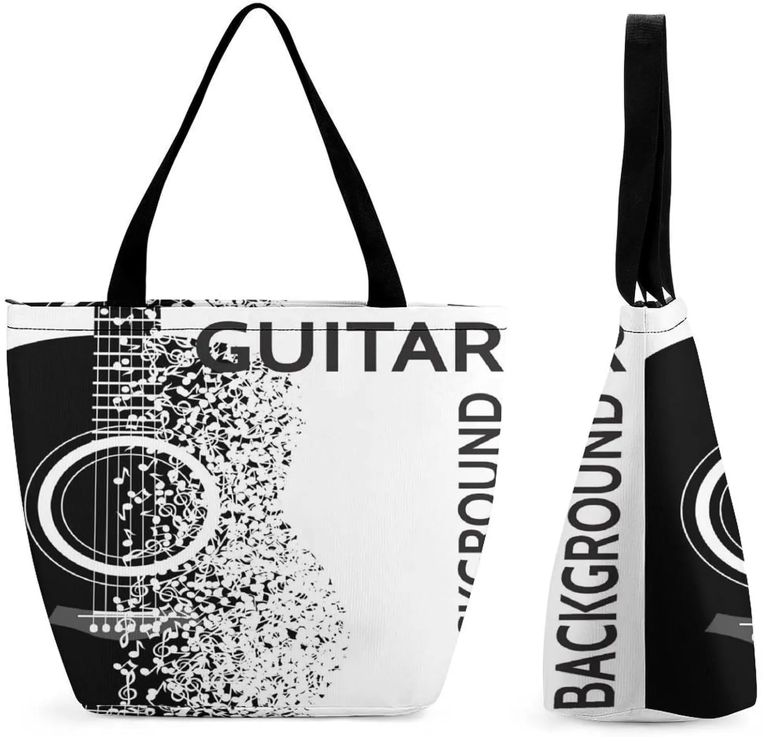 Funny Giraffe Flower Print Hobo Handbags With Zipper Women's Tote Handbags