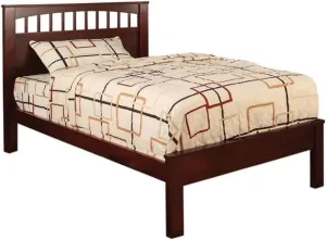Furniture of America Victa Transitional Wood Platform Twin Bed in Cherry