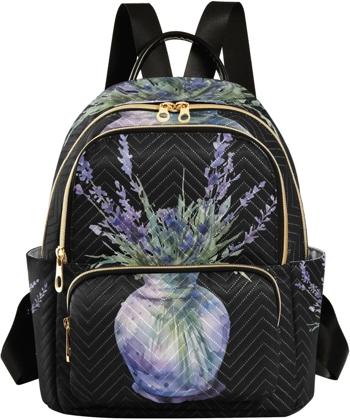 GAIGEO A Purple Tulip Vase Lightweight Backpack, Woman's Backpack, Women's Travel Backpack for Airplane, M