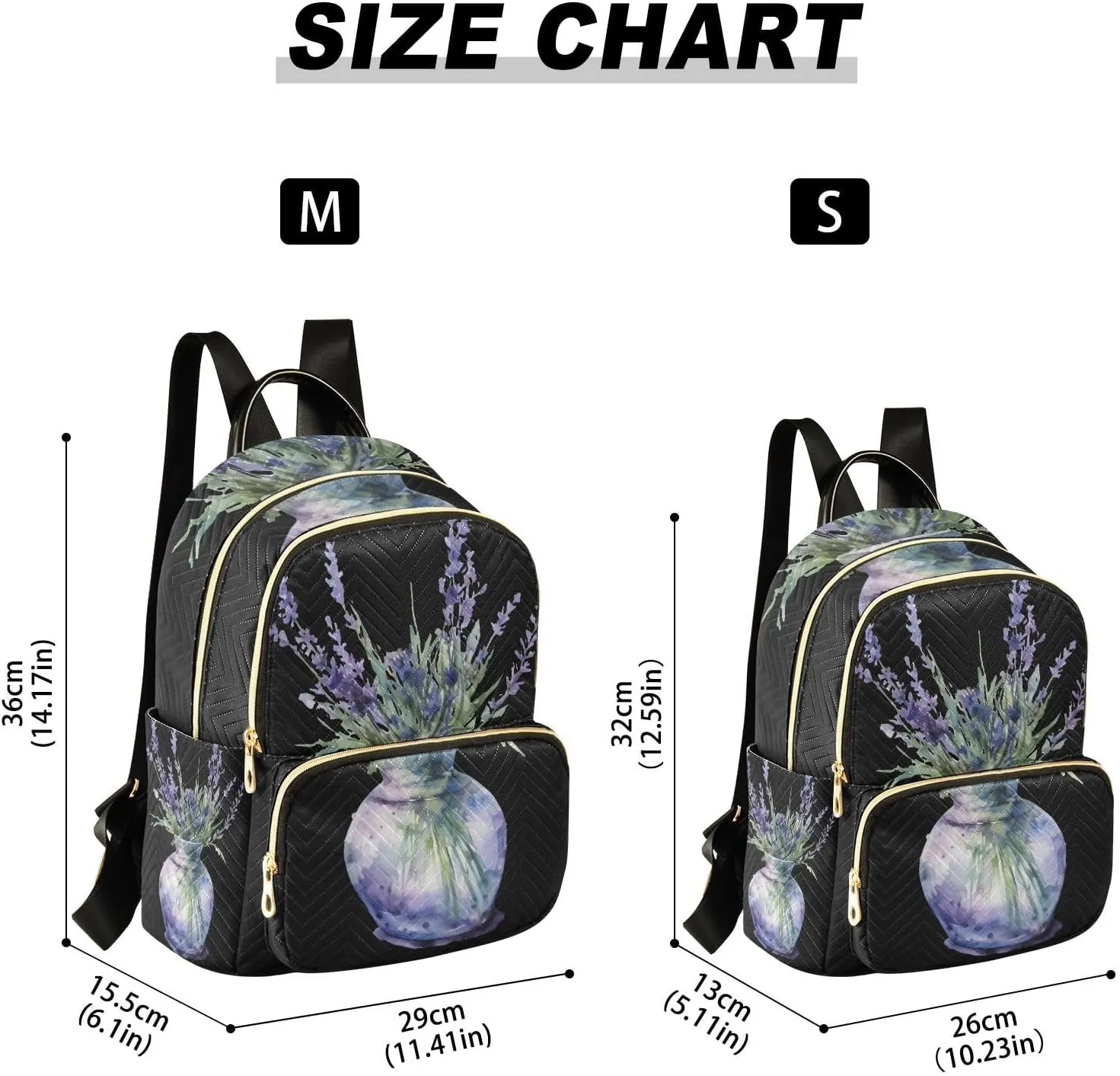 GAIGEO A Purple Tulip Vase Lightweight Backpack, Woman's Backpack, Women's Travel Backpack for Airplane, M