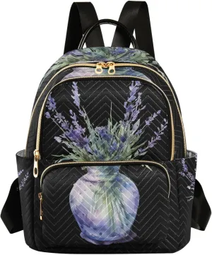 GAIGEO A Purple Tulip Vase Lightweight Backpack, Woman's Backpack, Women's Travel Backpack for Airplane, M