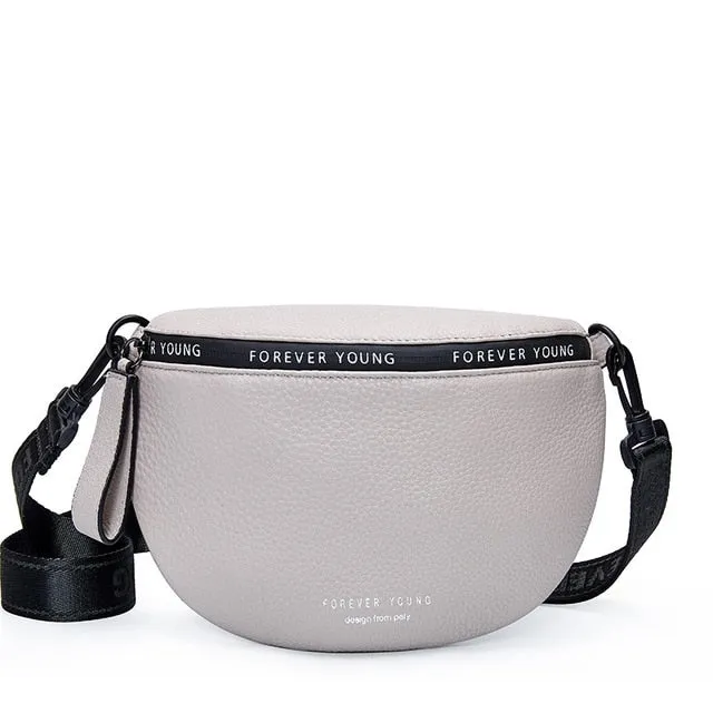 Genuine Leather Crossbody Bags Women Famous Brand Female Shoulder Bag Fashion Wide Shoulder Strap Soft Small Women Bag Bolsa sac