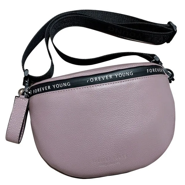 Genuine Leather Crossbody Bags Women Famous Brand Female Shoulder Bag Fashion Wide Shoulder Strap Soft Small Women Bag Bolsa sac